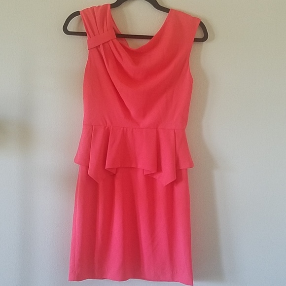 Pink Peplum Dress - Picture 6 of 11